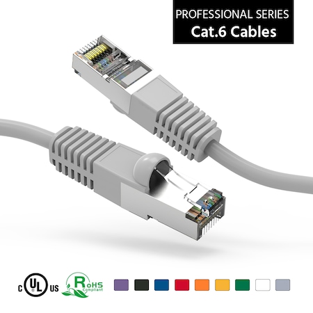 Bestlink Netware CAT6 Shielded (SSTP) Ethernet Network Booted Cable- 50ft- Gray 100809GY